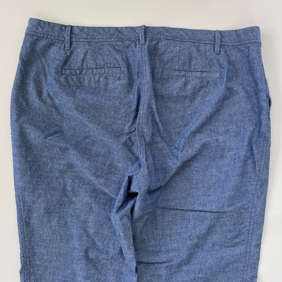 Talbots Women's Blue Chambray Girlfriend Chino Ankle Length Size 16W Petite - Picture 4 of 8